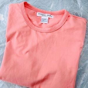 August Silk Cotton Light Orange Tee Medium
